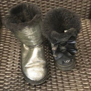 Ugg Boots Bailey Bow sparkle-Black/Silver